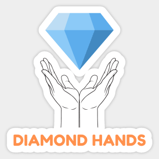 Diamond Hands Hold The Line GME Gamestonks wallstreetbets Stonks. Sticker